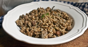 Arròs de cansalada i carxofes Arròs de cansalada i carxofes