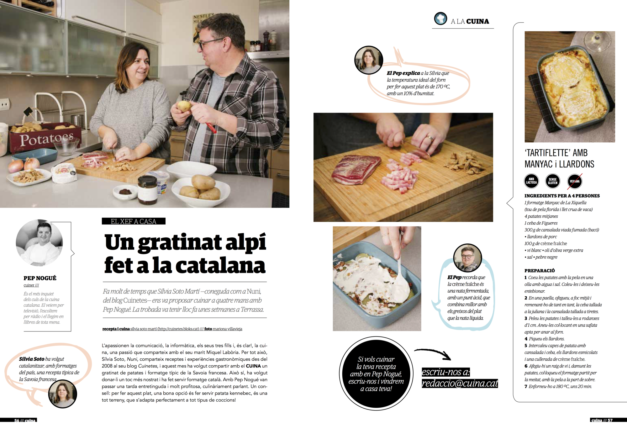 Tartiflette amb manyac i llardons