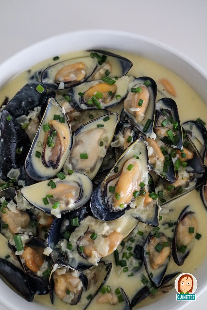 Musclos amb salsa gorgonzola